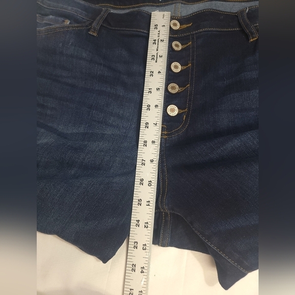 KanCan Estilo High Rise Button Fly Skinny Light Distressing Denim Jean Size 3XL - Picture 10 of 12